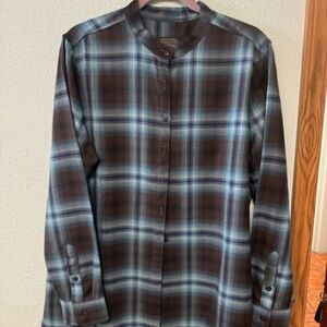 PENDLETON PLAID TUNIC BLOUSE/SHIRT--WOMANS